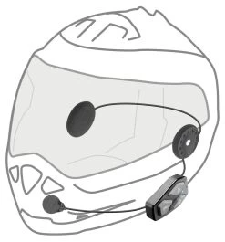 Richa U-COM 3 Bluetooth Headset -Professionele winkel voor motoruitrusting 027949 000 3 Interphone UCOM3 Single Bluetooth Headset